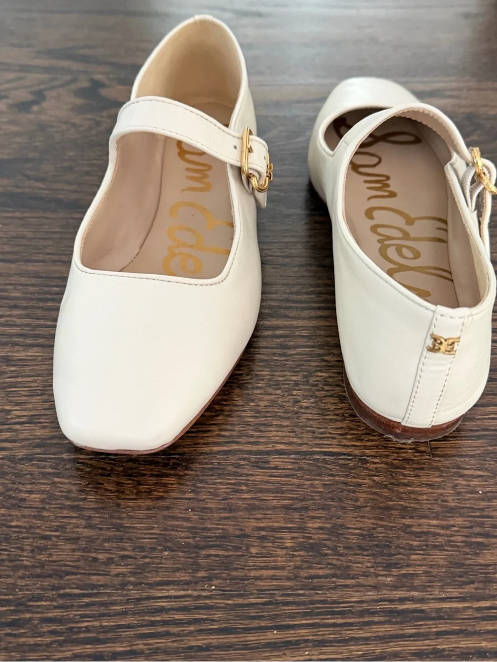 Sam Edelman Michaela Mary Jane Flats with Gold Buckles